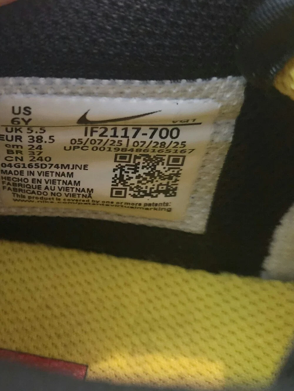 Nike Dunk Low X Lego Yellow Sneakers